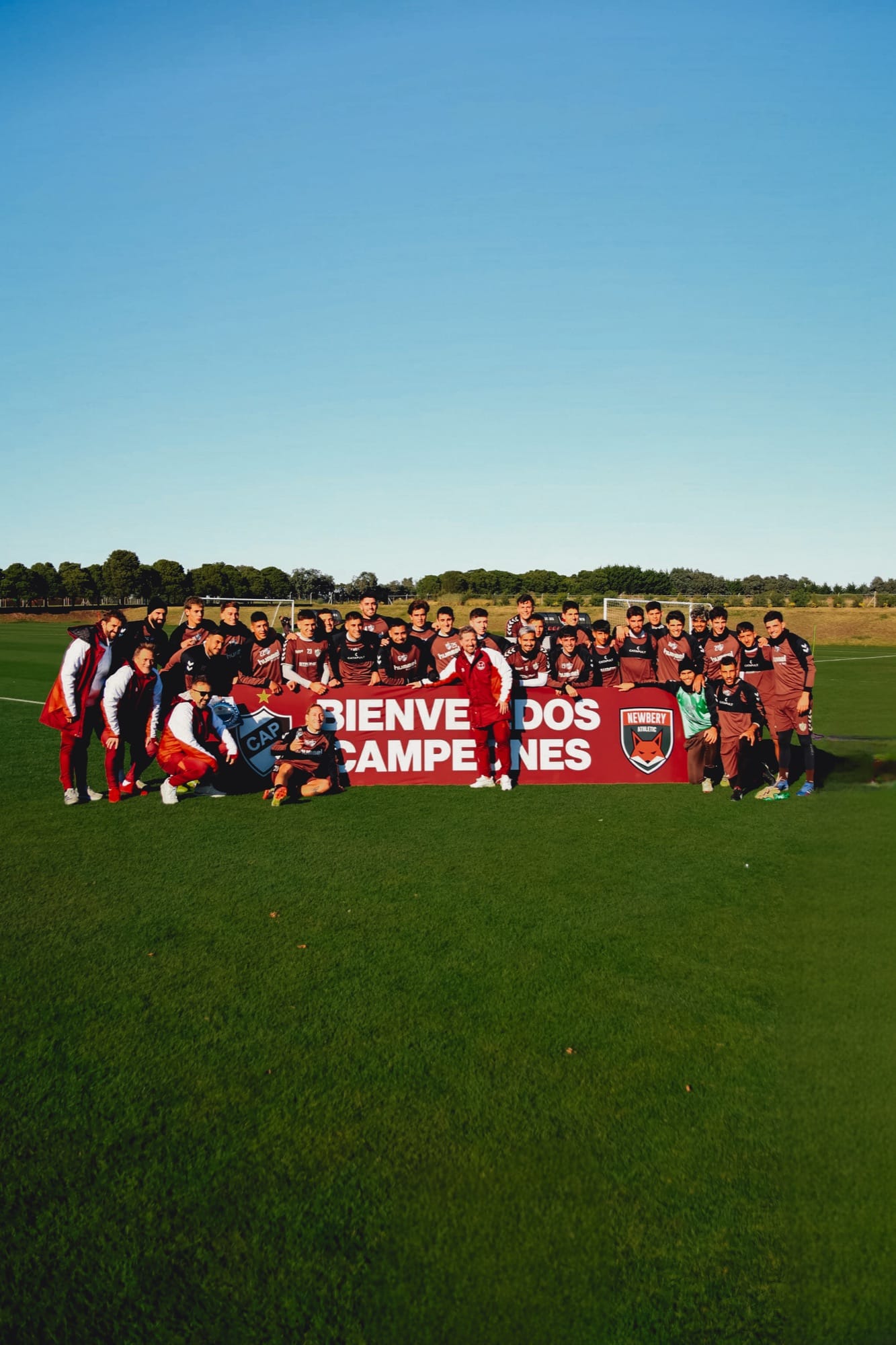 Plantel de Platense en pretemporada en Newbery Athletic